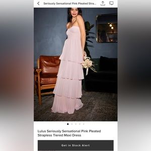 Lulus Simply Sensational Pink Pleated Tiered Maxi Dress